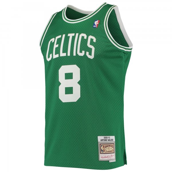 Men's Boston Celtics Antoine Walker Mitchell & Ness Kelly Green 2001/02 Hardwood Classics Swingman Jersey