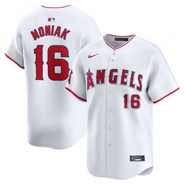 Men's Los Angeles Angels Mickey Moniak Nike White Home Limited Player Jersey