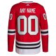 Men's Chicago Blackhawks  adidas Red Home  Primegreen Custom Jersey