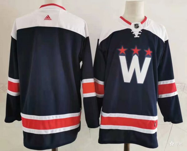 Men's Washington Capitals Navy Blank NHL Jersey