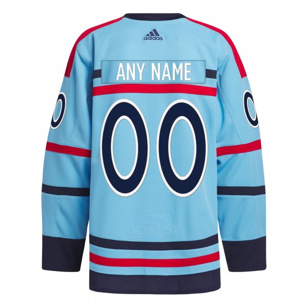 Men's Winnipeg Jets  adidas Light Blue  Anniversary Primegreen Custom Jersey